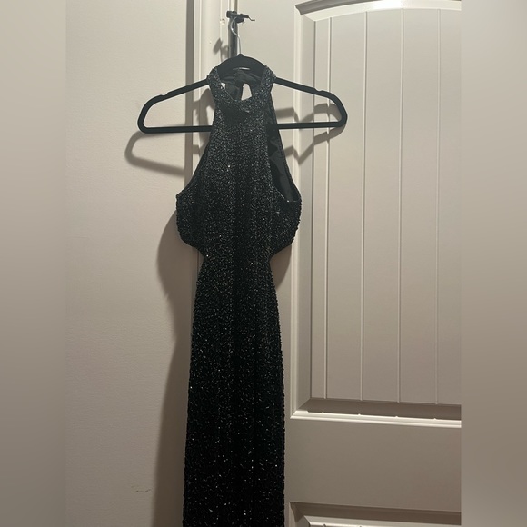 Cache iridescent beaded silk Gown formal backless prom homecoming eveningwear - Picture 12 of 16